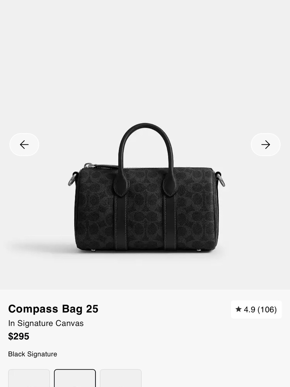 NWT - COACH - Compass 25 - Black Signature - Picture 13 of 13